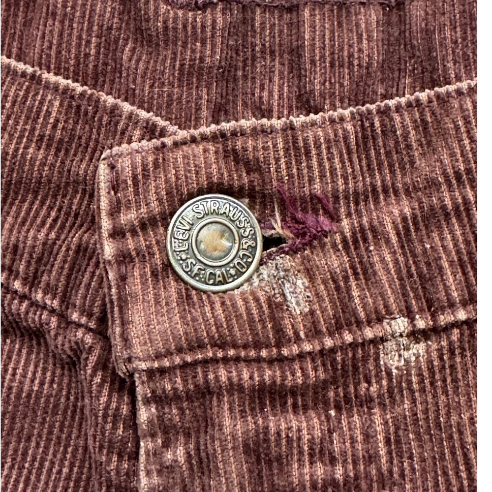 Vintage 1979 Levi's For Men Corduroy Pants Brown San Francisco 1850 Patch 34x30 - Picture 9 of 15
